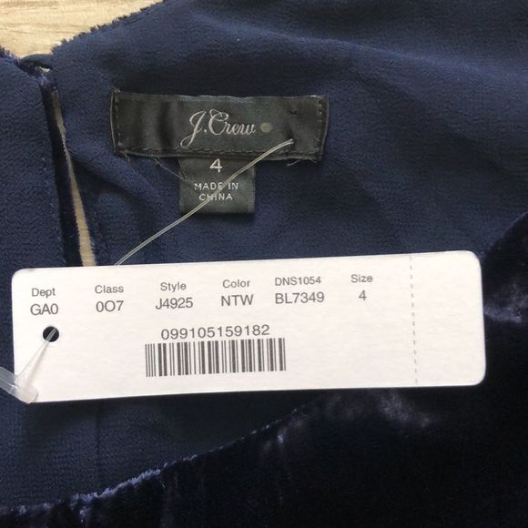 J. Crew Velvet Tank Top - Navy - 4 - Picture 6 of 10